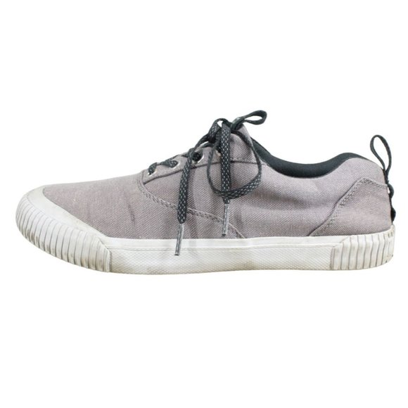LL Bean Eco Woods Asphalt Gray Canvas Lace-Up Sneakers Shoes Size 8 M - Picture 1 of 10